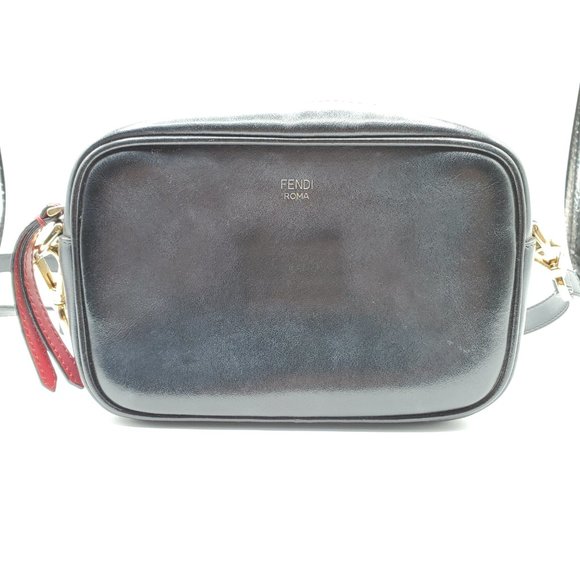 Fendi Mini Camera Case Leather Bag (RED ZIPPER Edition) - Picture 2 of 12